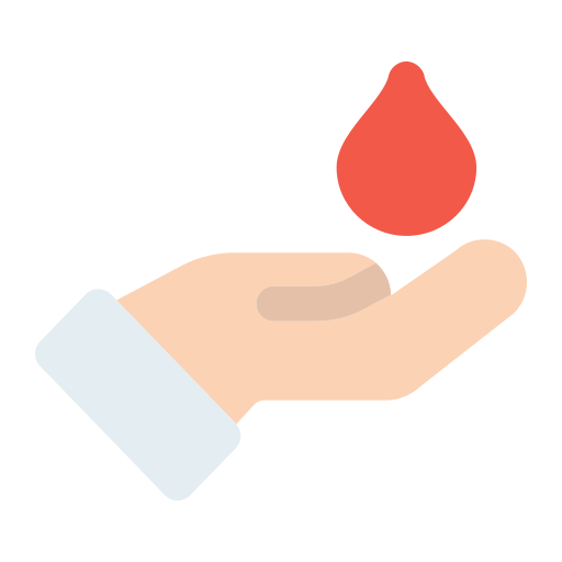 Blood, donation, blood donation, hand, transfusion, injury, droplet icon